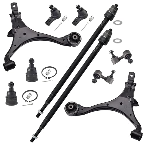 ASTAPRO - Front End 10pc Suspension Kit for 02-06 Honda CR-V 2002 2003 2004 2005 2006, 2 Lower Control Arms + 2 Inner & 2 Outer Tie rods + 2 Sway Bar Links + 2 Ball Joints Replacement Honda CRV