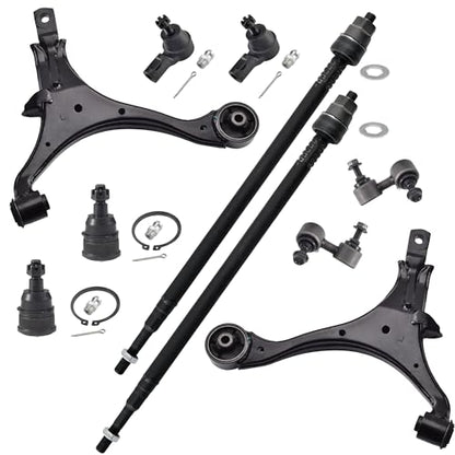 ASTAPRO - Front End 10pc Suspension Kit for 02-06 Honda CR-V 2002 2003 2004 2005 2006, 2 Lower Control Arms + 2 Inner & 2 Outer Tie rods + 2 Sway Bar Links + 2 Ball Joints Replacement Honda CRV