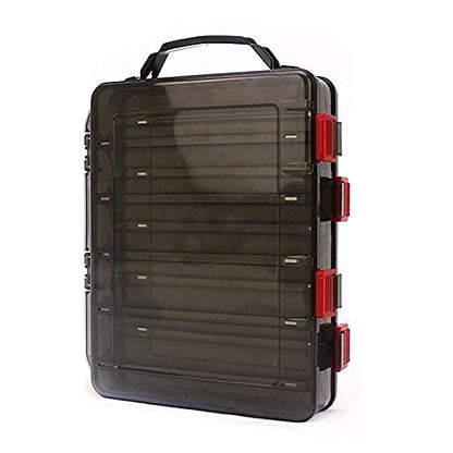Fishing Lure Tackle Box, Fishing Tackle Storage Trays, Double Sided 10 Compartments Waterproof, Organizer Case Boxes Containers, for Vest Casting Fly Fishing