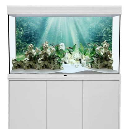 AWERT Aquarium Background Aquatic Plant Bubble Underwater Ocean Floor Fish Tank Background Polyester Background 48x18 inches - size: 48x18in/120x45cm