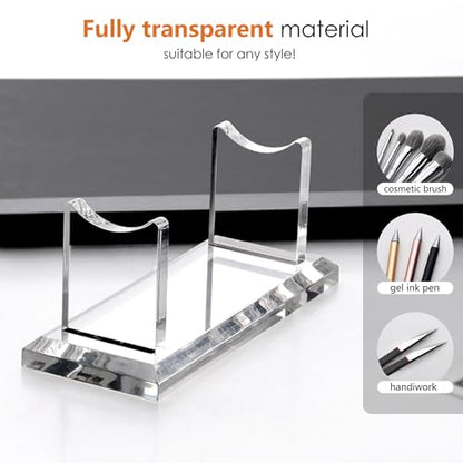 Acrylic Pen Holder Display Stand, Shop Fountain Pencil Makeup Brush Rack, Ballpoint Pen Showholder, Paintbrush Drying Rack Organizer Desk for Home School Office Or Store Use - style: 1 Tier