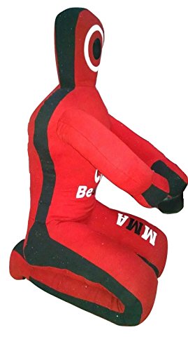 Bestzo MMA Jiu Jitsu Judo Punching Bag Grappling Dummy Red Canvas Sitting Position -Unfilled - size: 70 inches (6 ft)