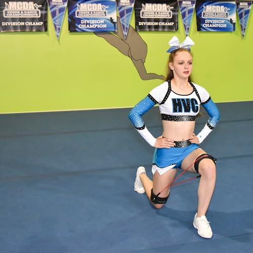 Cheer Kinetic Bands – Leg Strengthening Resistance Bands for Cheerleaders - style: Pink Level 1