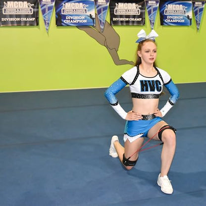 Cheer Kinetic Bands – Leg Strengthening Resistance Bands for Cheerleaders - style: Emerald Level 1