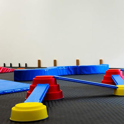 BalanceFrom Puzzle Exercise Mat 1-inch Thick, EVA Interlocking Foam Floor - color: Black, style: One Inch Thick, 24 Square Feet