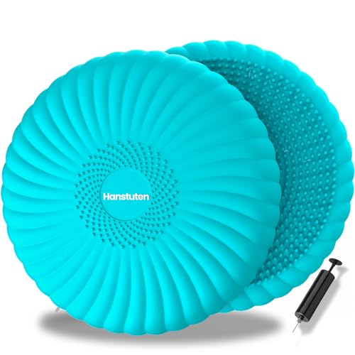 Wobble Cushion Core Balance Disc, Wiggle Seat with Inflation Pump - color: 1Turquoise