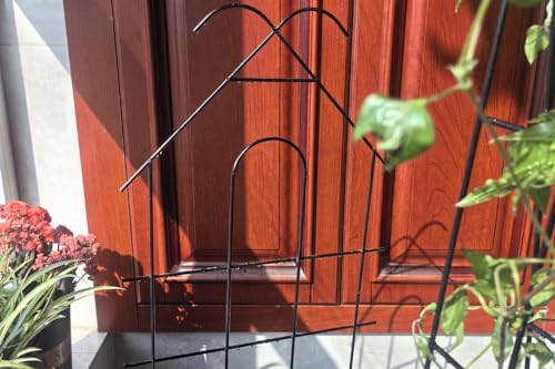 32" Metal Garden Trellis for Climbing Plants, 4 Pack Plant Trellis for Potted Plants, Indoor Outdoor Black Trellis for Vines, Flowers, Cucumbers, 13.4" Wide - size: 32 inch