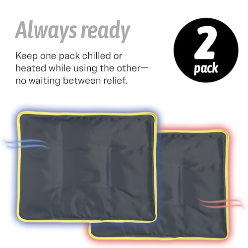 Hot & Cold Reusable Gel Packs (Large, 2 Pack) Flexible Soft Compress - Ice & Heat Therapy for Injuries, Back, Shoulder, Hip, Knee, Joint Pain, Swelling, Bruises, Post Surgery - Sport Temp - size: Large (Pack of 2)