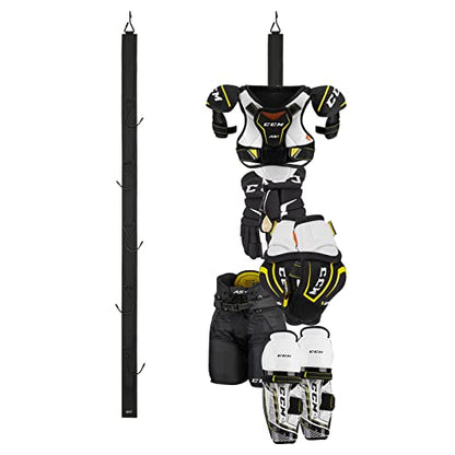 Cosmos Hockey Hanger Portable Ice Hockey Gear Hanging Dryig Strap Equipment Rack Drying Organizer Stap with 5 Hooks for Hockey Gifts & Home Outdoor Use in Skating Football Lacrosse Camping Fishing