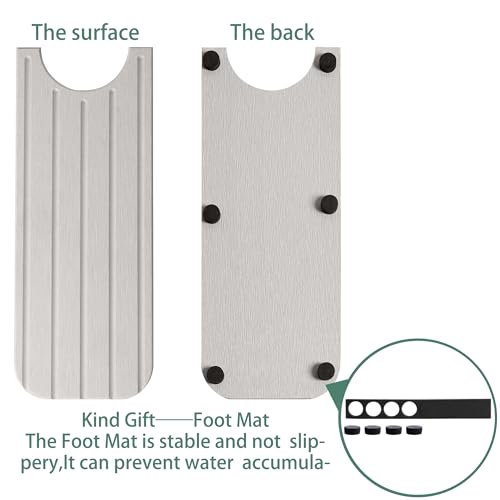 NiuYichee Faucet Mat for Kitchen Sink – Diatomite Stone Drying Mat, Absorbing Stone Tray for Bathroom Counter (Pale Gray, 19.6" x 3.9")