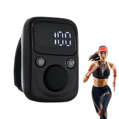 Hand Counter Clicker Portable Hand Finger Counting Clicker - color: Black