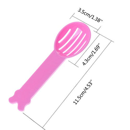 5-Pack Multifunctional Bath Sand Scoop, Pet Bedding Scoop, Hollowed-Out Bath Sand Scoop for Small Pets Such As Hamsters, Gerbils, and Dwarf Rabbits