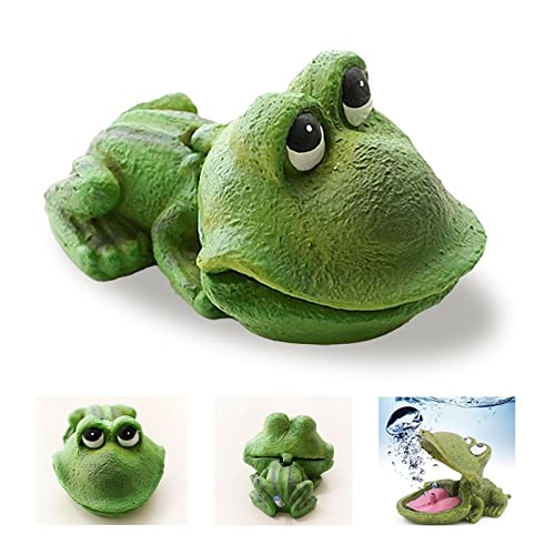 Aquarium Frog Air Bubbler Decorations - Aerating Action Frog Open Mouth Ornament, Oxygen Bubble Resin Crafts for Aquarium Fish Tank Decor