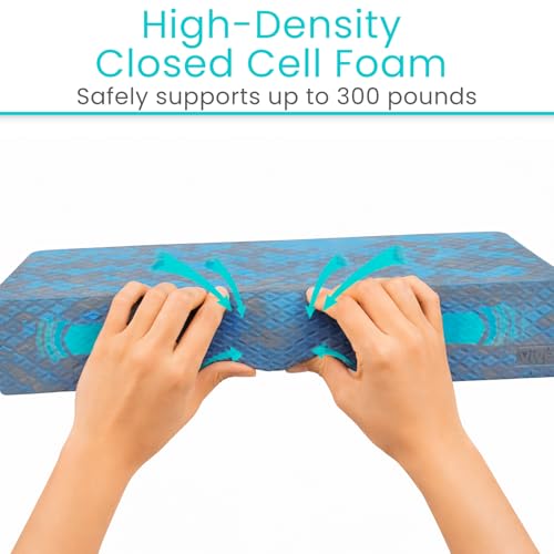 Vive Balance Pad - Foam Large Yoga Mat Trainer for Physical Therapy - color: Storm Swirl