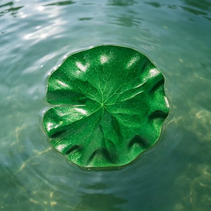 1PC Artificial Lotus Leaves 3 Sizes Realistic Plastic Floating Lily Pads for Pond Aquarium Pool Fish Tank Garden Decor Accent, Middle