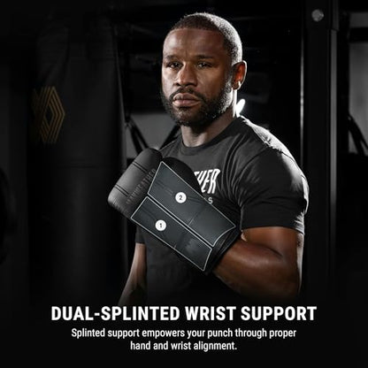 Hayabusa Mayweather Contender Boxing Gloves for Men and Women - color: Black, size: 12oz