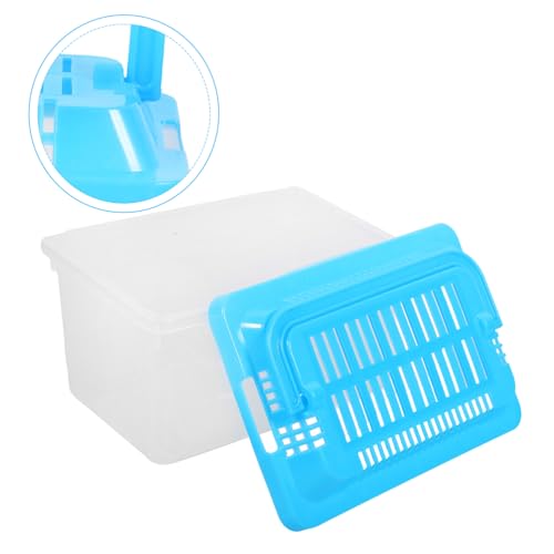 FRCOLOR 2pcs Plastic Fish Acclimation Box Turtle Tank Reptile Tortoise Aquarium Mini Hamster Cage Climbing Pet Container