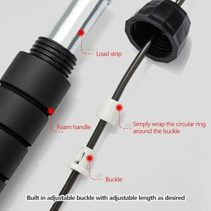 ：Adjustable Jump Rope, Speed Skipping Rope with Ball Bearings for Fitness