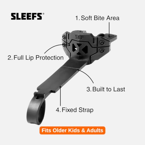SLEEFS X Crosses Chroma Football Mouth Guard with Helmet Strap - Lip/Teeth Protector Mouthpiece - Moldable - for Youth/Adults, Men & Women Mouth Guard, Maximum Air Flow, Lacrosse, All Sports - color: Crosses Chroma