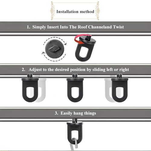 Greenhouse Twist Clips Black Plastic Greenhouse Hooks Plant Hangers Greenhouses Shading Fixing Clips Track Hooks for Greenhouses Bubble Wrap Hole Diameter 0.32 inch 40 Pieces