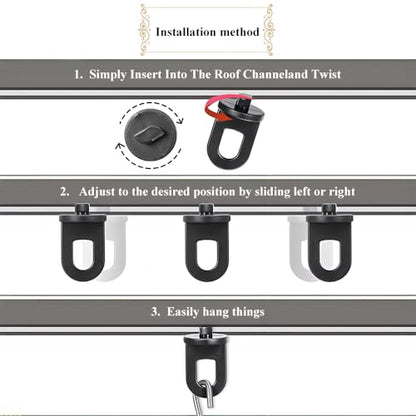 Greenhouse Twist Clips Black Plastic Greenhouse Hooks Plant Hangers Greenhouses Shading Fixing Clips Track Hooks for Greenhouses Bubble Wrap Hole Diameter 0.32 inch 40 Pieces