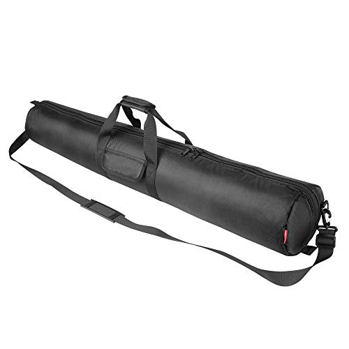 HEMMOTOP Tripod Bag, 47x7in All Sides Thick Tripod Carrying Case with Shoulder Strap and Handle, Heavy Duty Light Stand Bag with Two Zippered Pockets for Pool Cue, Speaker Stand -R12018