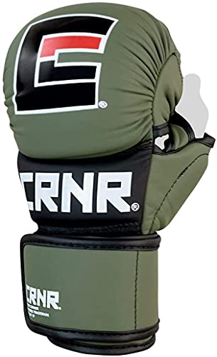 Combat Corner - MMA Spar Gloves for Men and Women - Kickboxing, MMA, Muay Thai Sparring Training Gloves | OD Green - size: Large-X-Large