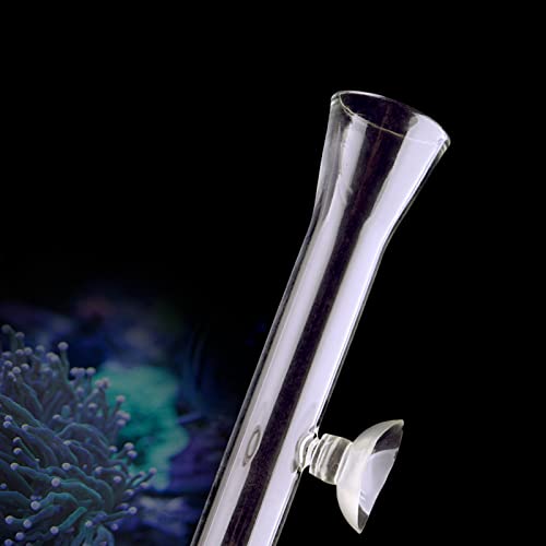250mm Glass Aquarium Shrimp Feeding Tube Aquarium Clear Fish Food Feeder Tube for Fish Tank with 2pcs Suction Cups