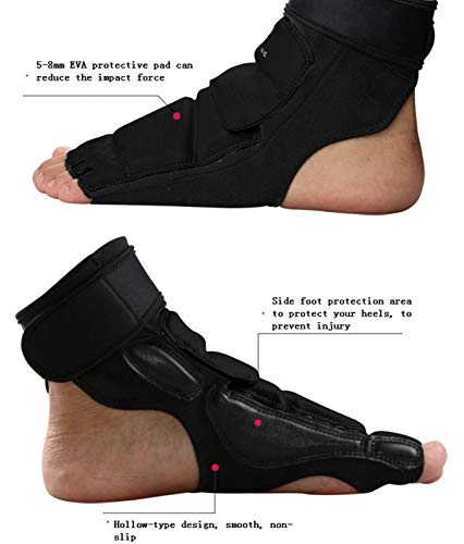 Taekwondo Training Boxing Foot Protector Gear Martial Arts Fight Muay Thai Kung Fu Tae Kwon Do Feet Protector TKD Foot Support for Men Women Kids Children (X-Small)