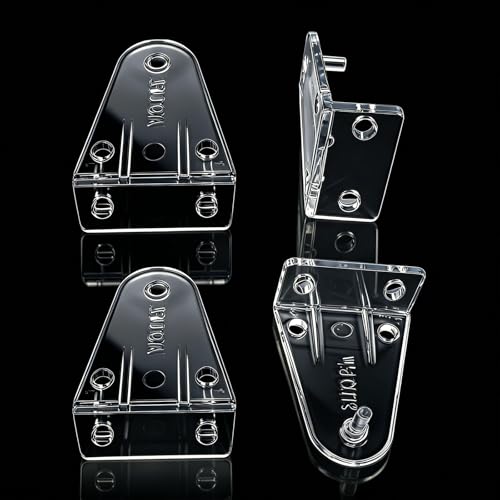 2 Inch Hold Down Brackets, Clear Plastic Blinds Bottom Rail Hold Clips Replacement Blind Parts with Install Screws for Horizontal Blinds Shades Window Doors (4 Pack )