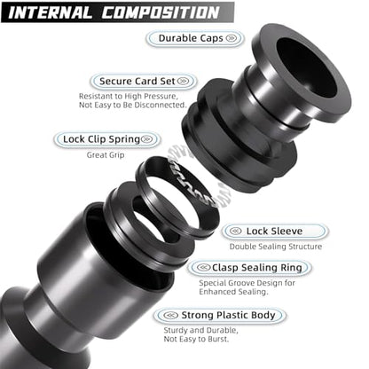 30 Pack Quick Connect 1/4" Drip Irrigation Coupling Connectors, Universal Straights Fitting for 1/4 Inch Irrigation Tubing, Leak Free Fittings for Sprinkler or Drip Irrigation System - size: 30PCS 1/4" Coupling Connectors