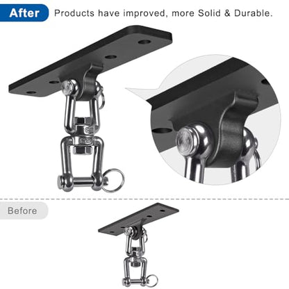 Kipika Heavy Bag Hanger Wall Mount Punching, Heavy Duty Boxing Bag Bracket for Home Gym Indoor Training, Adjustable & Rotatable Punching Bag Bracket for Boxing, Muay Thai - color: ‎‎A-Black（2 pack）