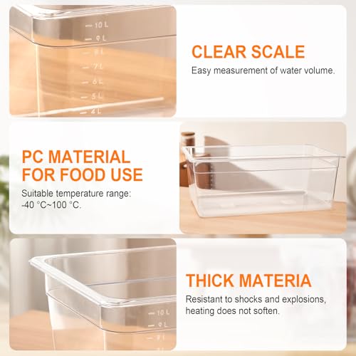 Sous Vide Container 26 Quart With Lid,BPA Free Complete Accessories For Anova and Most Sous Vide Cookers,Anova Container Kit - color: Large Sous Vide Container-without accessories