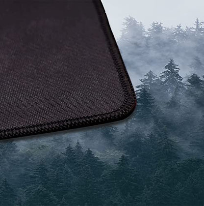 Gray Forest Mouse Pad with Seam Edge Design, Non Slip Rubber Keyboard Pad | The Surface Of The Mouse Pad Is Designed With Fiber Woven Material, And The Base Is Made Of Natural Anti Slip Rubber. - color: Grey Forest