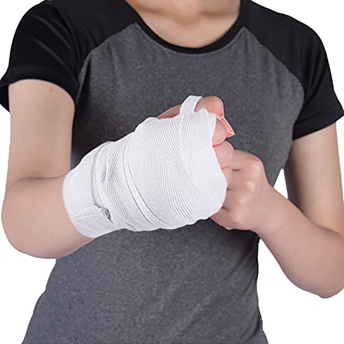 Boxing Hand Wraps Perfect Elastic Stretch Inner Boxing Gloves for Men & Women Boxing Handwraps Bandages Hand Protection Martial Arts Fighting Muay Thai Sanda for Men & Women (Pair) - color: White