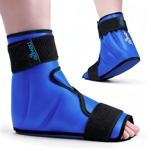 NEWGO Foot Ice Pack Wrap – Cold Compression for Plantar Fasciitis, Blue | 360° Full Coverage Gel Ice Boot, Reusable For Heel & Ankle Pain, Swelling, Achilles Tendonitis, Sprains - color: Blue