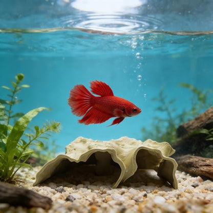 3D Printed Aquarium Cave Tunnel, 6.7" Under Gravel Fish Hideout with Viewing Ports, for Pleco, Shrimp, Corydoras, Freshwater Saltwater Tank