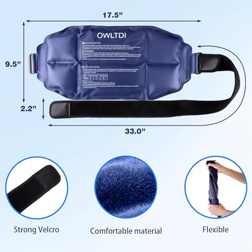 Ice Packs Soft Flexible Gel Pack for Injuries Reusable Cold Hot Therapy for Shoulder Knee Back Elbow Leg Hip Arm for Muscle Relief & Recovery 17.5'' x 9.5'' Navy Blue - color: Navy Blue