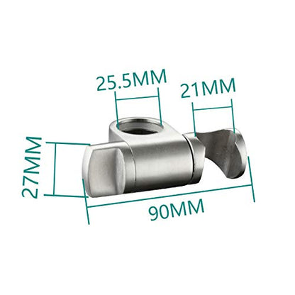 Adjustable Shower Head Holder for 25 mm Slide Bar, Stainless Steel Shower Bar Slider Holder Replacement Part Brushed Nickel, ST35 - color: Brushed Nickel
