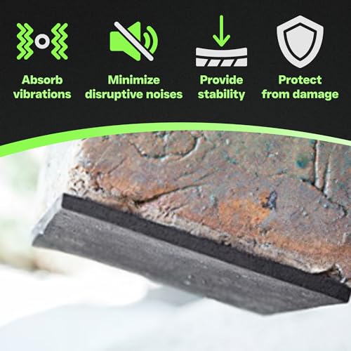 XCEL 4-Pack 12" x 12" x 3/8" Multi-Purpose Anti-Vibration Pads – Protection for Furniture & Appliances – Various Sizes and Thickness