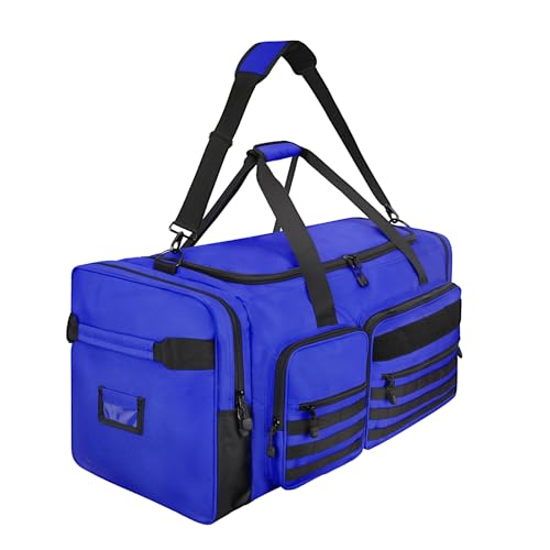Goloni 130L 튼튼한 대형 더플 장비 가방, 신발 수납 공간이 있는 캐처 기어 백, 야구 더플 백 - color: 블루.