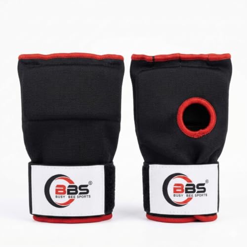 Busy Bee Sports Quick Hand Wraps for Boxing & MMA, Large Size (Snug Fit) – Gel Padded Inner Gloves with Wrist Support, Easy Slip-On Wraps for Men & Women, Breathable for Muay Thai & Kickboxing