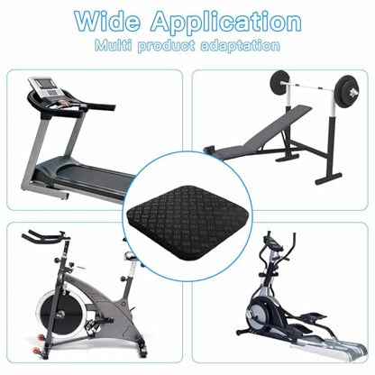Non-Slip Treadmill Mat Pads, 4x4 Inch High Density Silicone Exercise Equipment Mat - Double-Sided Anti Vibration Pad for Treadmill, Walking Pad, Exercise Bike, Floor Protection - size: 6 PCS