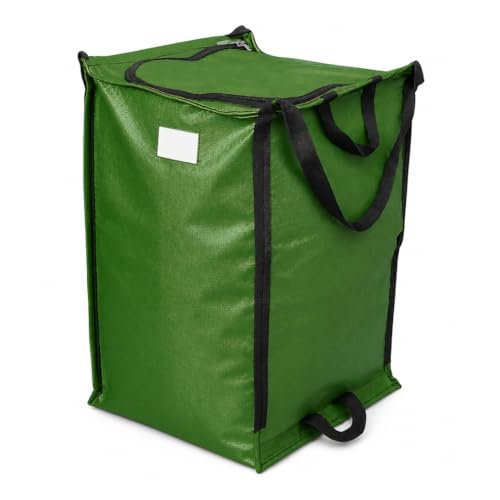 DURASACK XL Heavy Duty Storage Tote Bag with Zipper Top – 48 Gallon Extra Large Reusable Storage Bag, 20" x 20" x 28", Self-Standing Polypropylene Tote for Moving & Garage Organization, Moss Green - color: Moss Green, size: X-Large