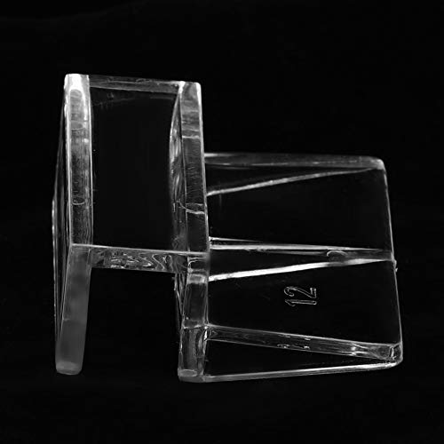 Yctze 20 Pack MultiSized Aquarium Accessory, Acrylic Clip Holder and Glass Cover Support Clamp for Rimless Fish (12mm)