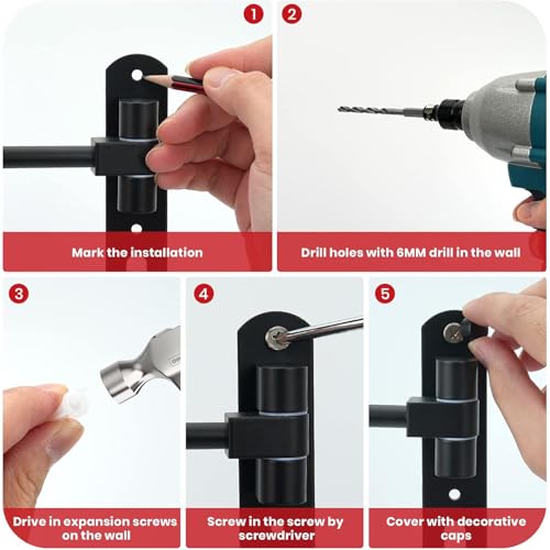 Helmet Hanger Wall Mount 180° Swivel Helmet Holder for Motorcycle Bike Racing Outerwear Sports Gear - color: Black-3