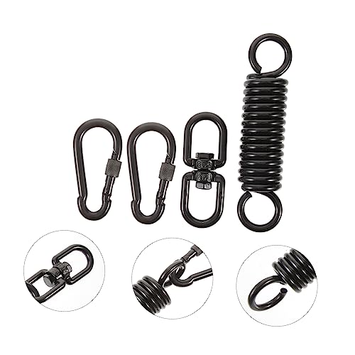 KESYOO 1 Set Swing Chair Spring Springs Tension Outdoor Hammock Garden Patio Swing Sandbags Sand Bag Spring Kit Swing Chair Hanging Rings Hanging Chair Spring Carbon Steel Black