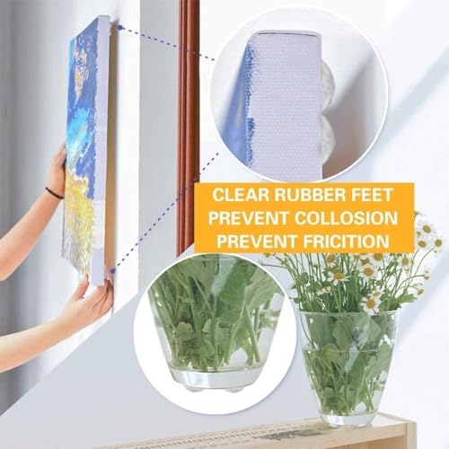 Transparent Silicone Anti-Slip Pads Self Adhesive Bumpers for Furniture, Cabinets, Doors & Glass Surface Protection (Pack of 100)