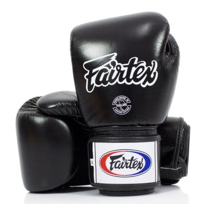 Fairtex BGV1BR Breathable Boxing Gloves, Lightweight Shock Absorbent Gear - color: Black, size: 14 oz