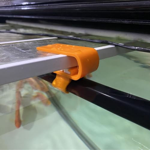 Adjustable Plastic Clamp Clip on Fastener for Aquarium Lights Tube Office Cables Bathroom Light Organization